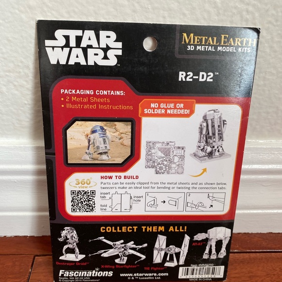STAR WARS ✨ Metal Earth 3D Metal Model Kit- R2-D2! Brand New! :) - Picture 2 of 2